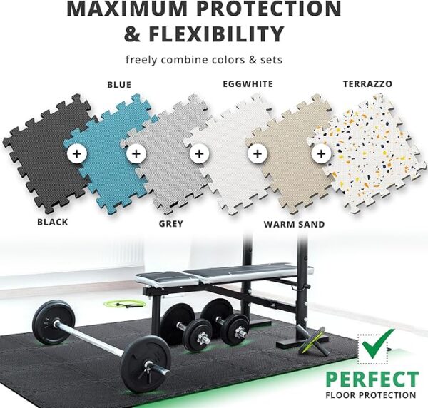 Interlocking EVA Foam Gym Flooring Set – 18-Piece Protective Exercise Mats - Image 2